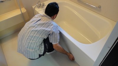 バスタブ下部,エプロン外す