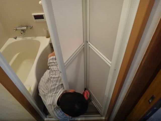 お風呂クリーニングの洗面所側も両面