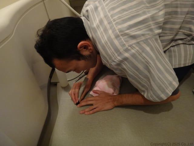 お風呂クリーニング、汚れのチェック