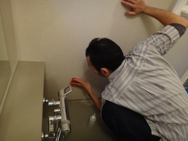 お風呂クリーニング、壁面