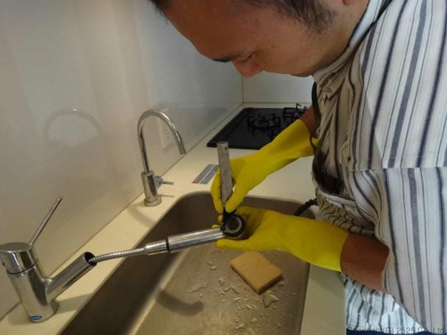 キッチンクリーニングシャワーヘッドの掃除