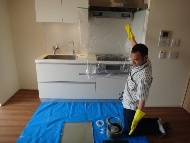 レンジフード洗浄が終了