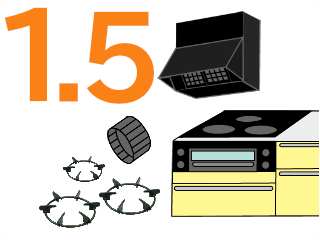 レンジ・コンロセット