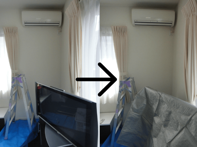 エアコンクリーニング、リビング