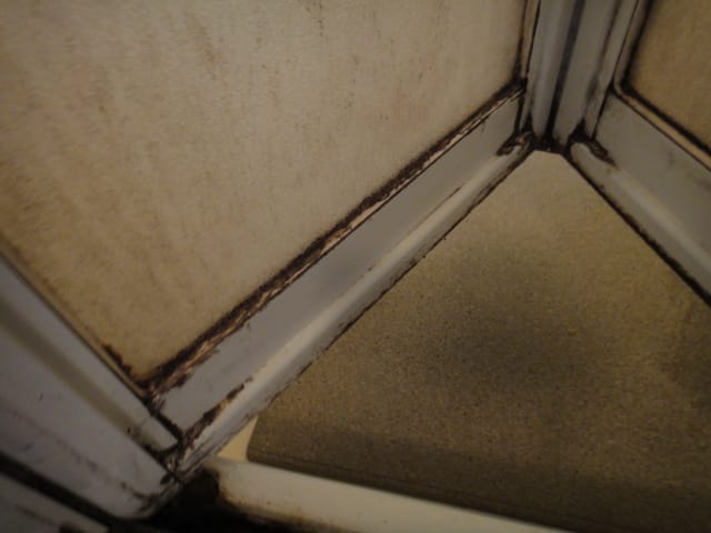 風呂扉,ガビガビ,カルキ,結晶